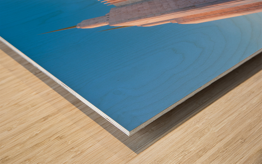 Mormon temple in Washington DC in late winter Wood print