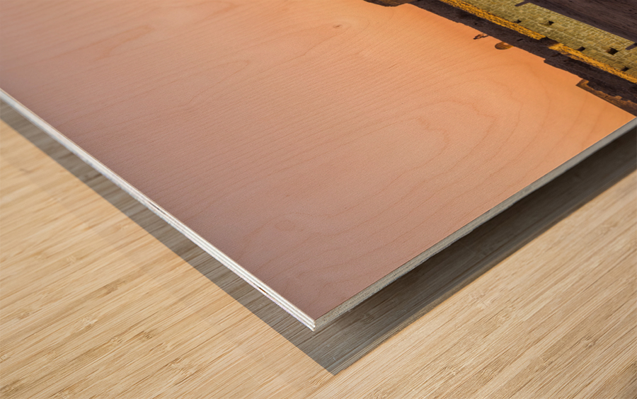 Old Bahrain Fort at Seef at sunset Impression sur bois