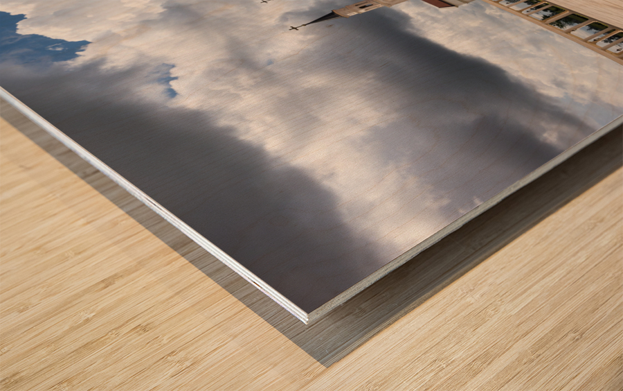 Panorama Basilica of Mongomo in Equatorial Guinea Wood print