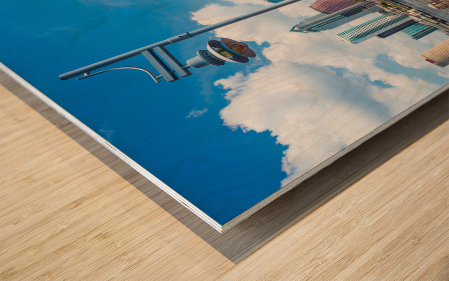 City skyline of Tampa Florida during the day Impression sur bois