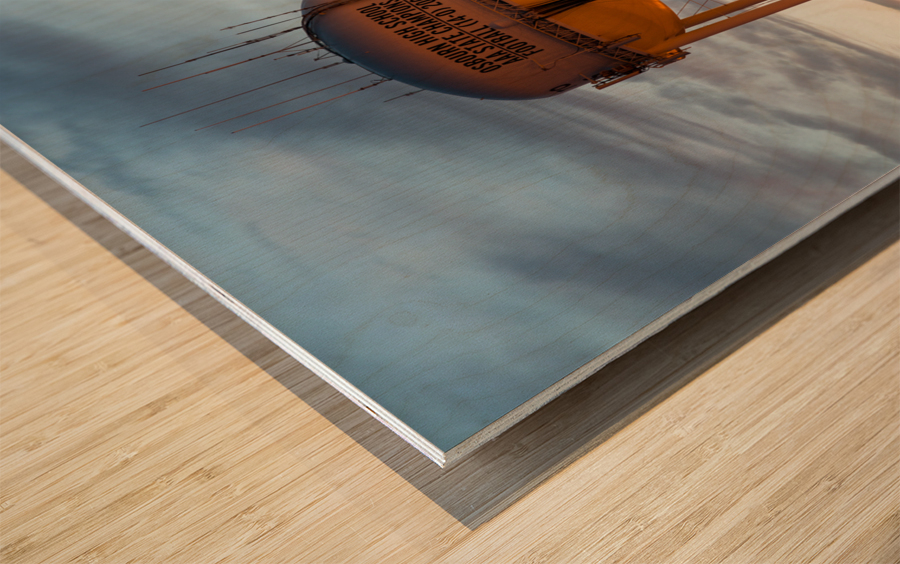 Water tower in Manassas Virginia Wood print