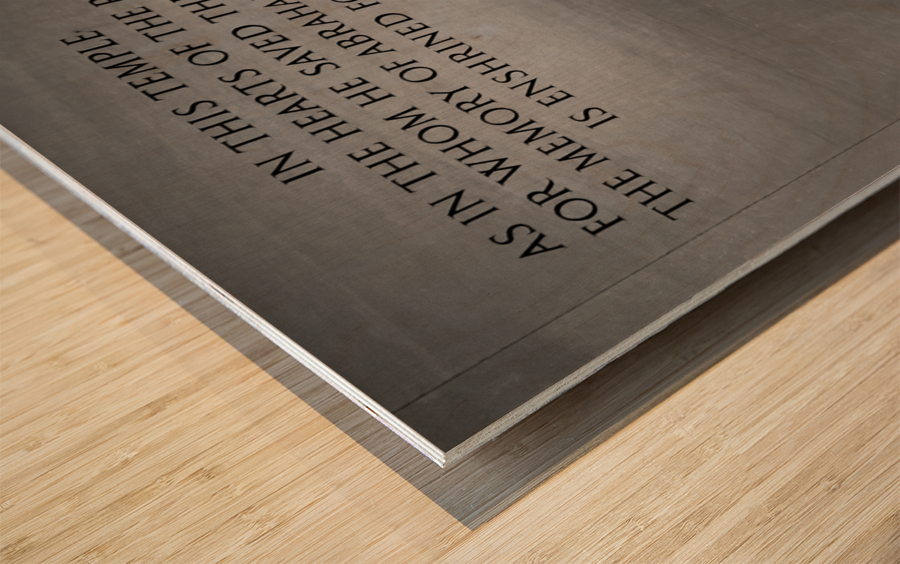 President Lincoln statue Wood print