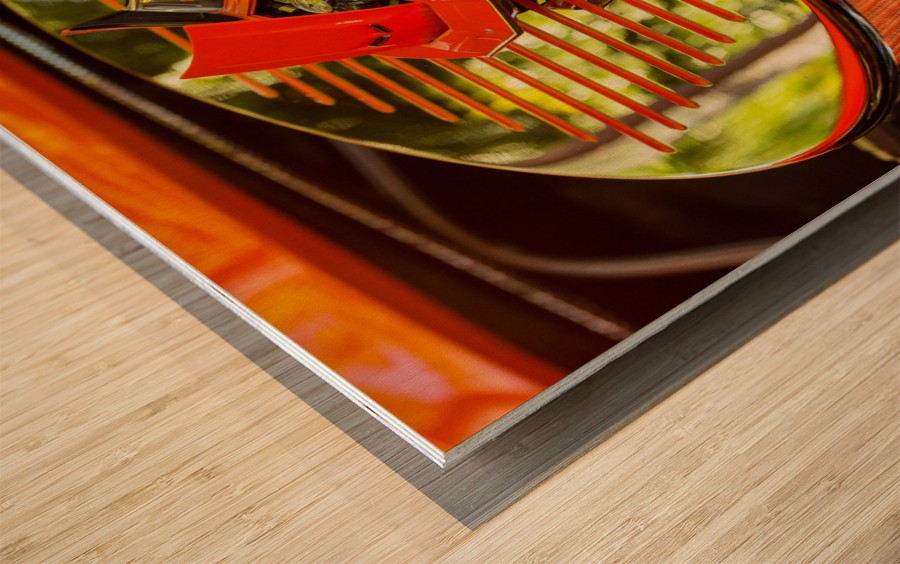 Engine compartment of chromed Stingray Wood print
