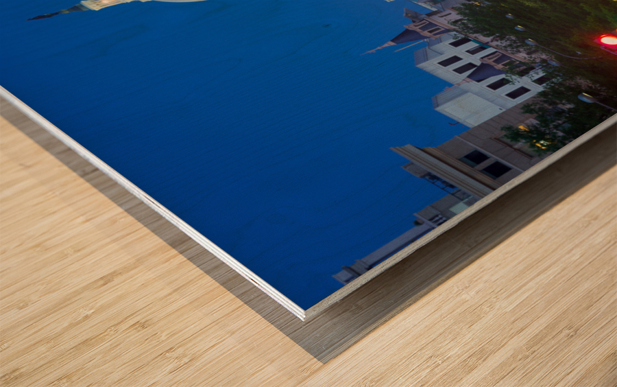 View down Pennsylvania Avenue DC at night Wood print