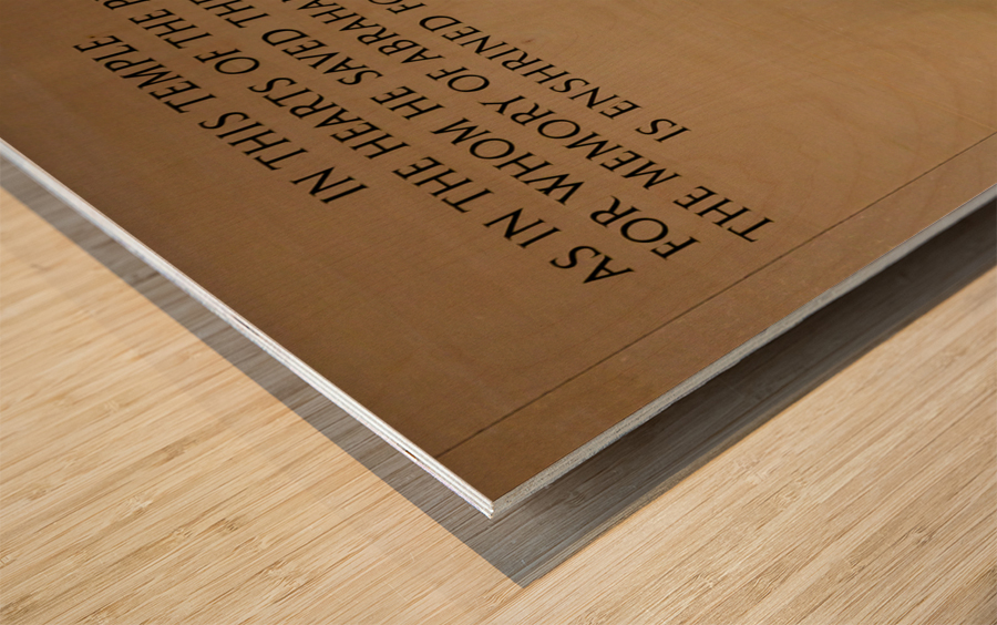 President Lincoln statue Impression sur bois