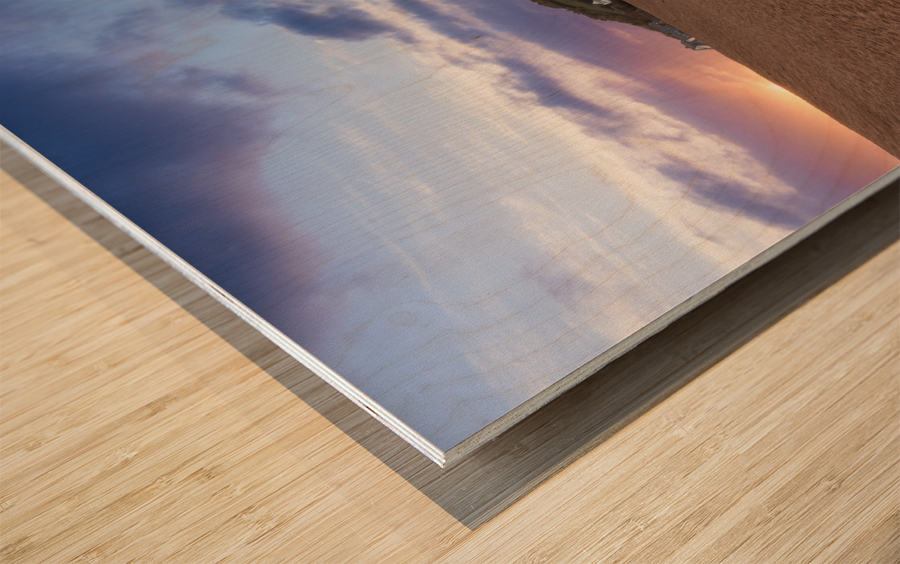 Sunrise at West Bay Dorset in UK Wood print