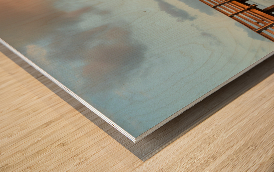 Long exposure Waimea Pier Kauai Wood print