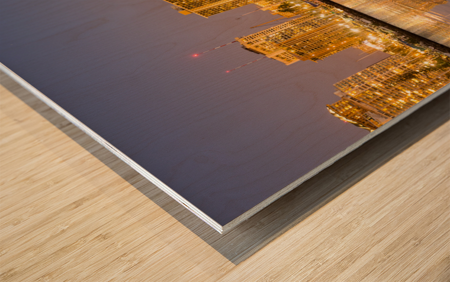 Panorama of Waikiki Honolulu Hawaii Wood print