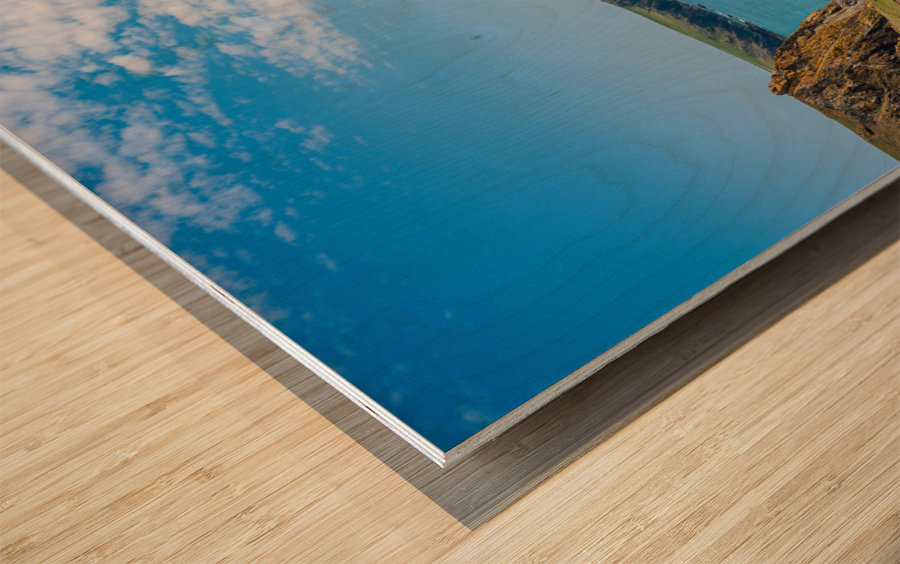 View towards the Lizard from Kynance Cove in Cornwall Wood print