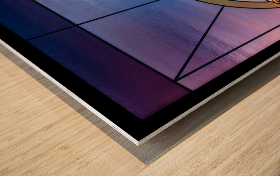 Stained glass window for the order of the Scottish Rite Wood print