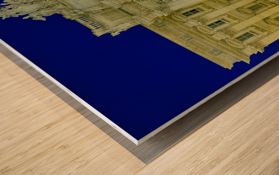 Trevi fountain details in Rome Italy Wood print