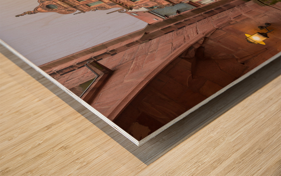 Ritter Hotel in old town of Heidelberg Germany Impression sur bois