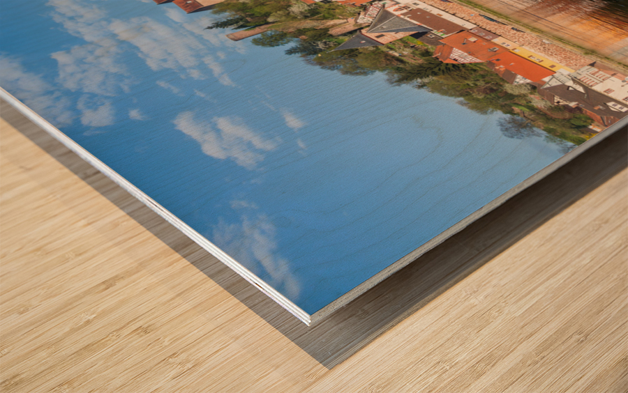 Town of Hirschhorn Hesse Germany Wood print