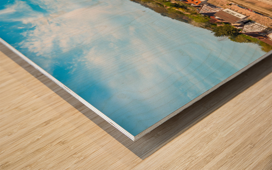 Town of Hirschhorn Hesse Germany Wood print