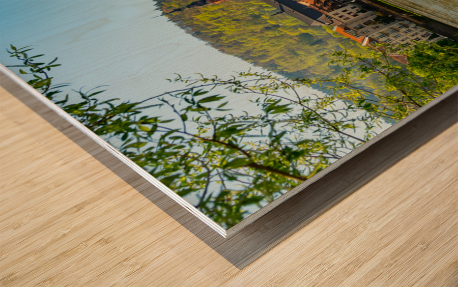 Old bridge into town of Heidelberg Germany Impression sur bois