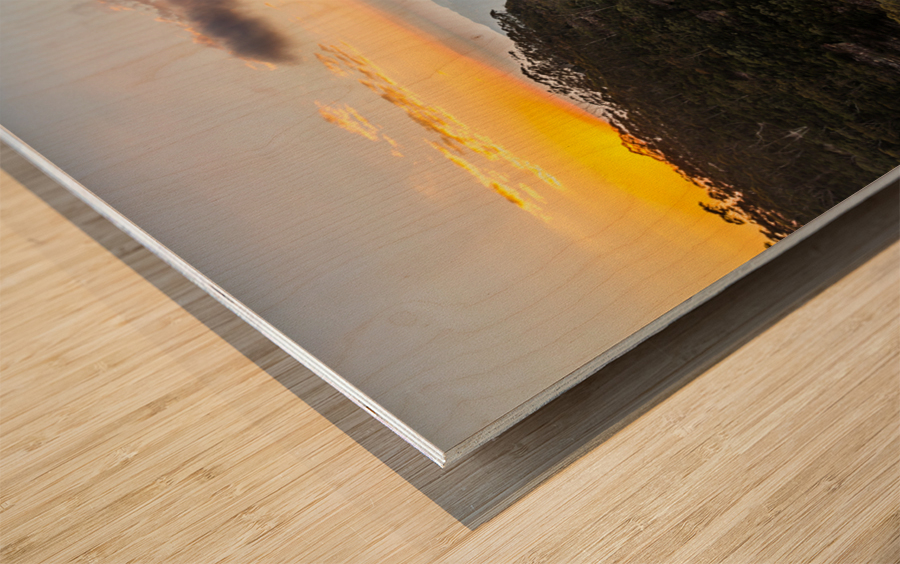 Sunrise from Echo Point in Blue Mountains Australia Impression sur bois