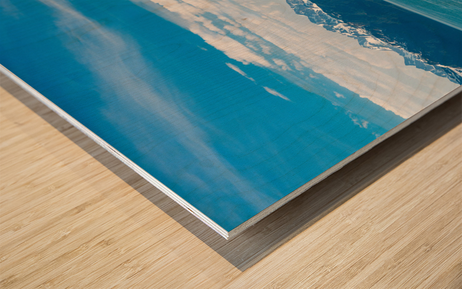 Rocky outcrops in the bay at Seward in Alaska Wood print