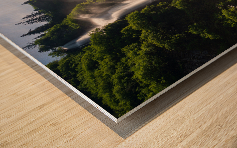 Dramatic waterfall of Bridal Veil Falls in Keystone Canyon Wood print