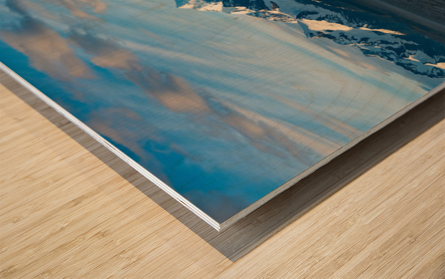 Sidelight on Mt Fairweather and the Glacier Bay National Park in Wood print