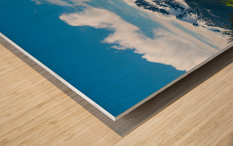 View from Mount Roberts toward Mt Bradley above Juneau Alaska Wood print