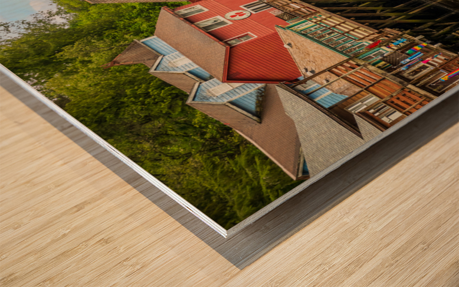 Famous Creek Street wharf in Ketchikan Alaska Wood print