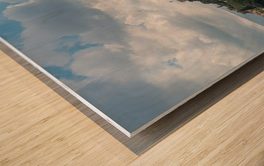 Acropolis hill rises above Greek Agora in Athens Impression sur bois