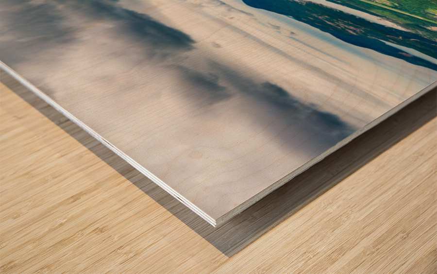 View of Bay of Kotor from Serpentine road Wood print