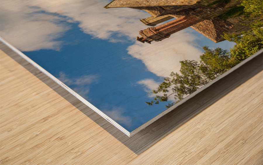 Historic british stately home with walled garden Wood print