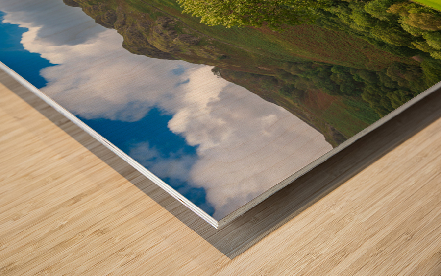Old stone farm building in Lake District Wood print