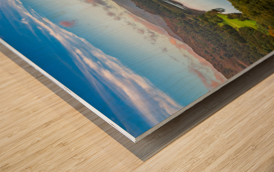 Lake Grasmere at dawn in Lake District Wood print