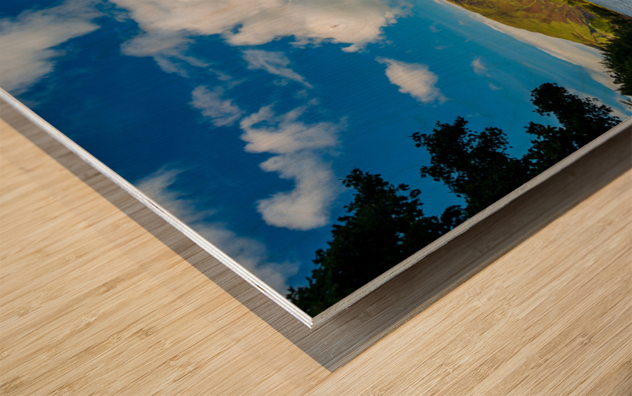 Reflections in Buttermere in Lake District Wood print