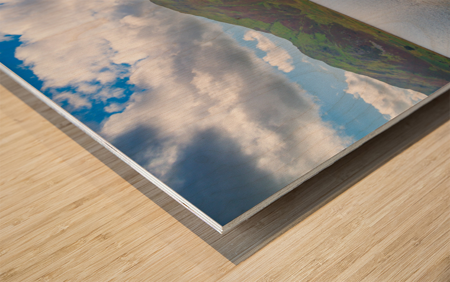 View over Crummock Water in Lake District Wood print