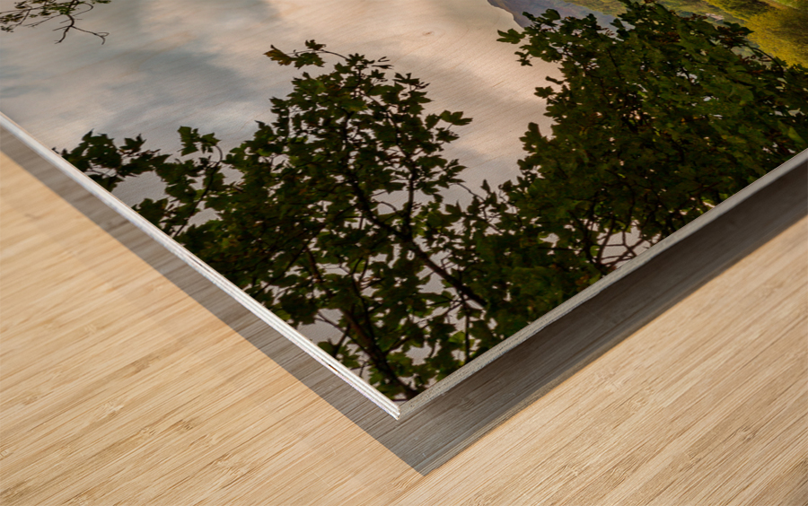 Sunrise at Elterwater in Lake District Impression sur bois