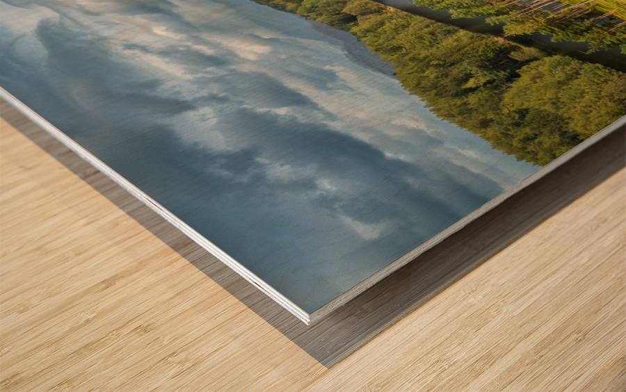 Clouds over Tarn Hows in English Lake District Wood print