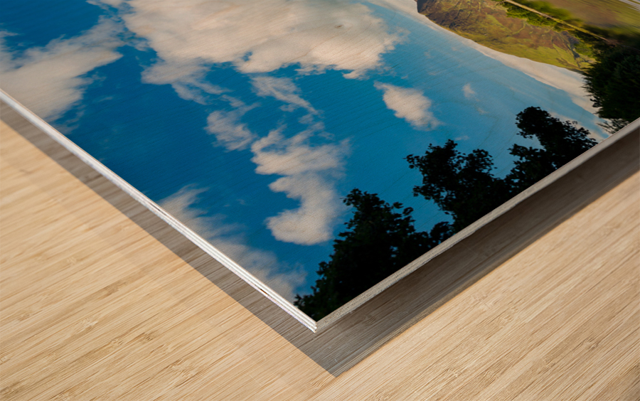 Reflections in Buttermere in Lake District Wood print