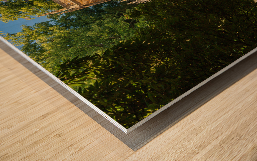 Church and graveyard in Honington Cotswolds Wood print