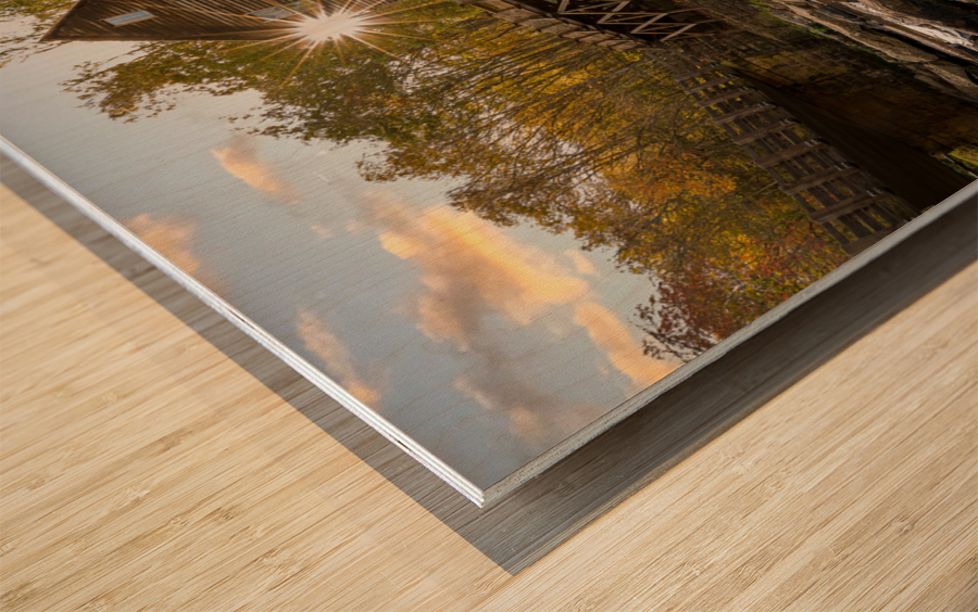 Babcock grist mill in West Virginia Wood print