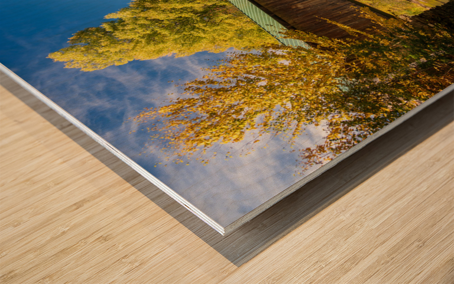 Montgomery covered bridge near Waterville in Vermont Impression sur bois