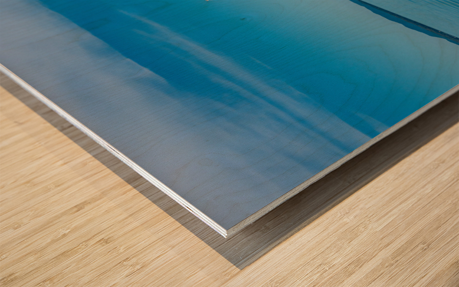 Yacht sailing peacefully across Lake Champlain Wood print