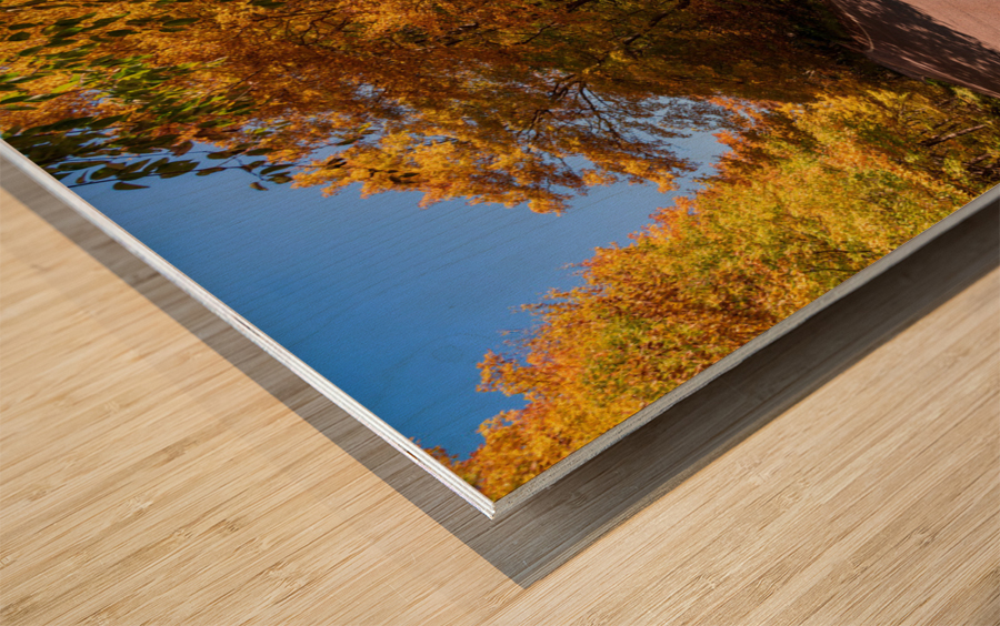 Narrow hairpin bend in Smugglers Notch in Vermont Wood print