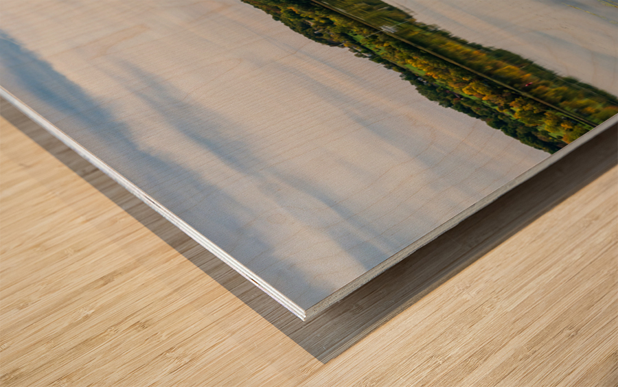 Lake Champlain by Fort Ticonderoga in the fall Wood print