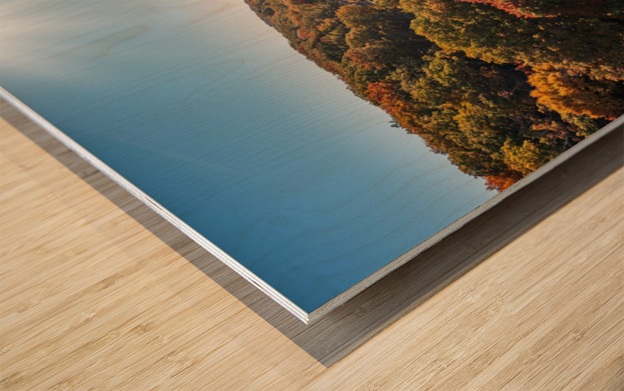  Cheat River panorama in West Virginia with fall colors Wood print