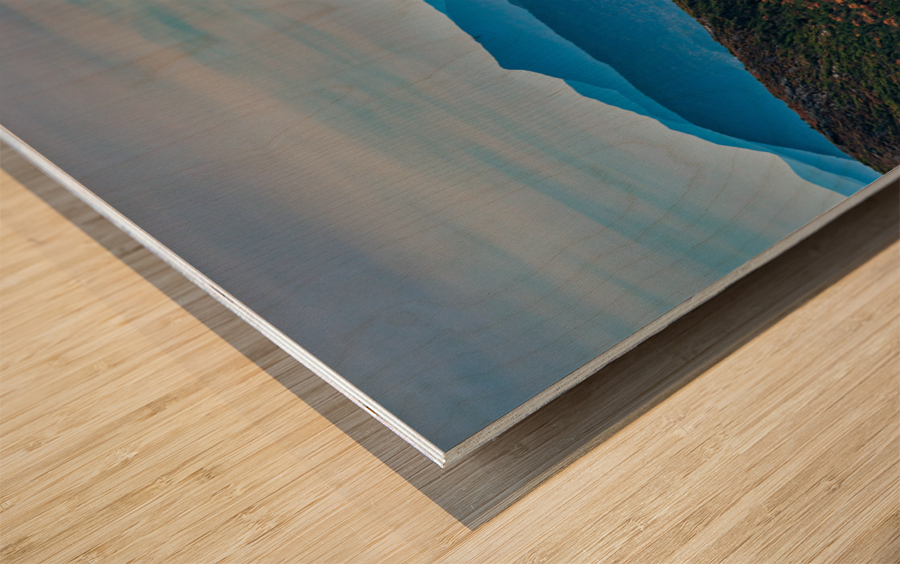 View from Mt Mansfield looking down Green Mountains Impression sur bois