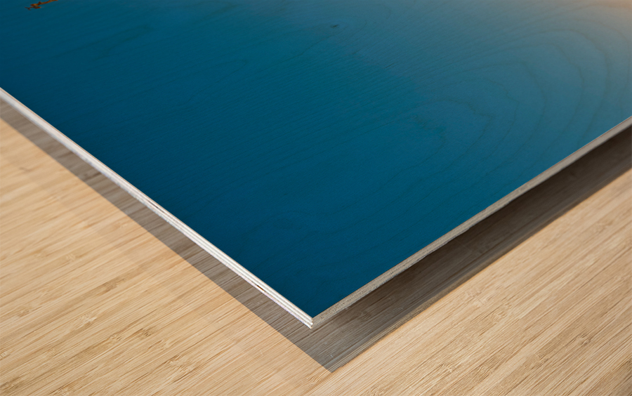 Sun sets behind the ornate dome of Pennyslvania State Capitol Impression sur bois