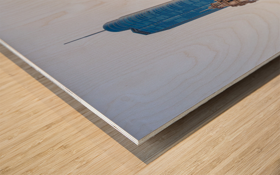 Wrigley building and Trump tower Chicago Impression sur bois