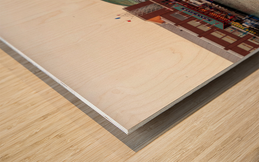 Panorama of Navy Pier in Chicago Wood print