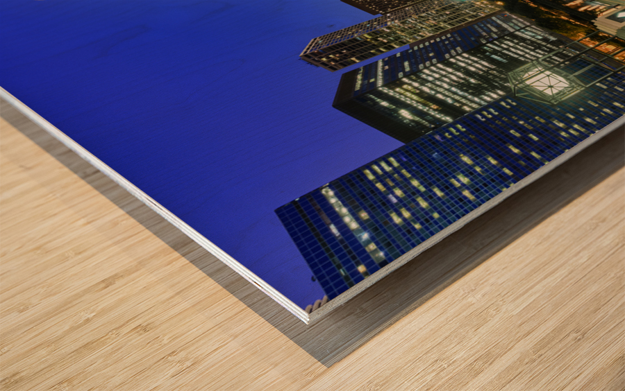 Riverwalk and Centennial Fountain Wood print