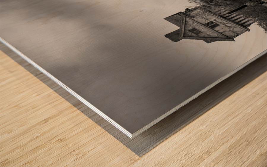 Graveyard by Stokesay castle in Shropshire Impression sur bois