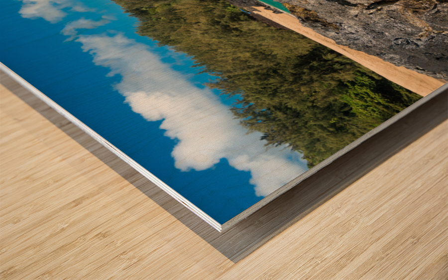 Lumahai Beach Kauai with waves flowing into pool Wood print