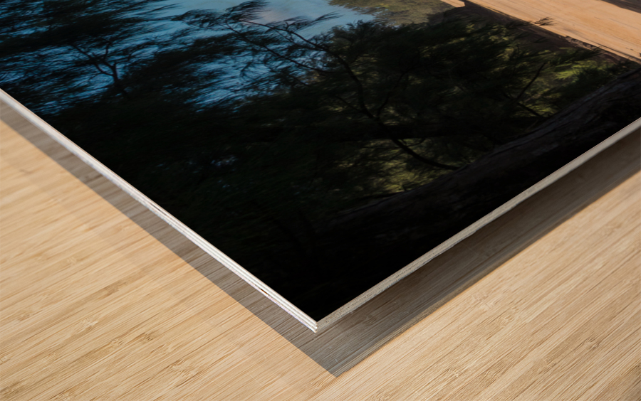 Powerful waves flow onto sand at Lumahai Beach Kauai Impression sur bois